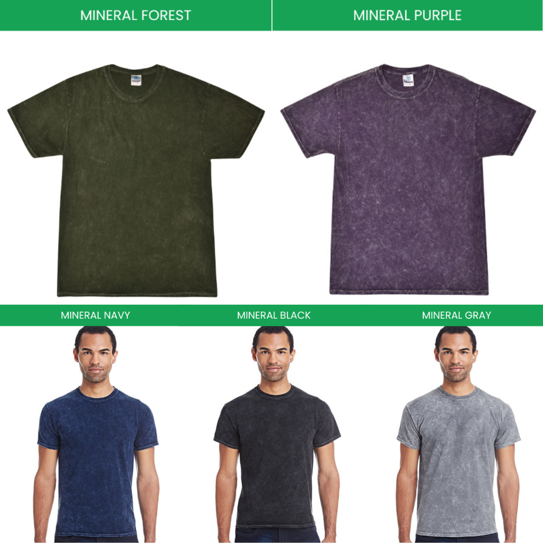 Mineral Wash T shirt Color Chart - Green Day Band Store
